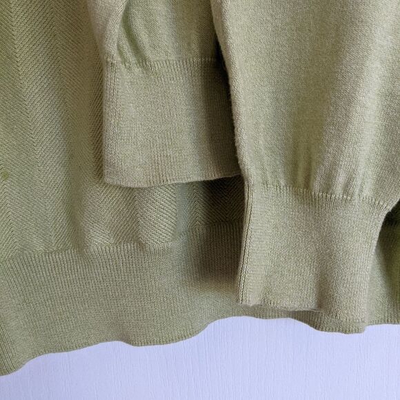 NAUTICA cotton v neck sweater lime color size XL @M - Picture 5 of 10